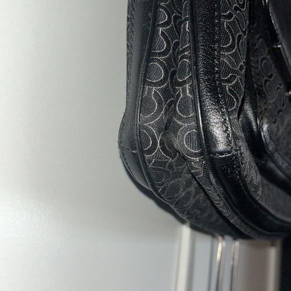 Coach Madison boho signature black and gray/silver shoulder bag - Picture 5 of 11